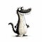 Happy Crocodile: Playful Cartoon Art Illustrator For Kids