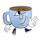 Happy Cup of coffee cartoon