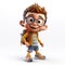 happy cute 3d character go to school, full shot, AI Generated