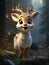 happy cute funny perfect beautiful playful joyful adorable pretty animated reindeer fawn stag, nature animated, wildlife