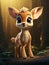 happy cute funny perfect beautiful playful joyful adorable pretty animated reindeer fawn stag, nature animated, wildlife