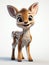 happy cute funny perfect beautiful playful joyful adorable pretty animated reindeer fawn stag, nature animated, wildlife