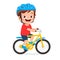 happy cute kid boy riding bike smile