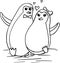 Happy Cute Penguins Love Cartoon Animals wildlife spring illustration