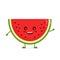Happy cute smiling funny watermelon.