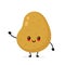 Happy cute smiling potato. Vector