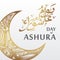 Happy day of ashura eid mubarak moslem celebration vector card design