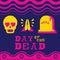 Happy day of the dead sugar skull emoji icon art