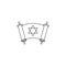 Happy day of Hanukkah day icon outline