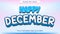 Happy december text effect editable eps file