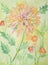 Happy decorative marigold painting