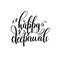 Happy deepawali black calligraphy hand lettering text