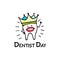 Happy dentist day, tooth sketch for your design