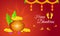 Happy Dhanteras festival greeting layout