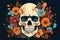 Happy Dia De Los Muertos Concept. Dia De Los Muertos Background. Dia De Los Muertos Theme. Generative Ai