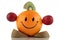 Happy diet. Funny fruits character collection