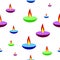 Happy Diwali background with lamps fire candle, seamless pattern