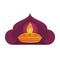 Happy diwali candle traditional icon