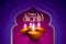 Happy Diwali card, four candles