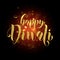 Happy Diwali gold glittering greeting card