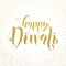Happy Diwali gold glittering greeting card