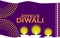 Happy Diwali, greeting card, festival of lights, India, French.