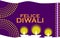 Happy Diwali, greeting card, festival of lights, India, italian.