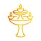 Happy diwali india festival, deepavali religion event decorative burning candles light spiritual gradient style icon