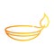 Happy diwali india festival, flame diya lamp deepavali religion event gradient style icon vector