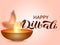 Happy Diwali lettering, Vector illustration for card