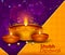 Happy Diwali light festival of India greeting background