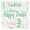 Happy Diwali in square shape word cloud.