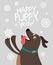 Happy dog 2018 Christmas card