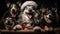 Happy Dogs Dressed in Santa Costumes for Holiday Merriment