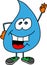 Happy drop of water - Vector