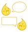 Happy Drops of Fresh Lemonade with Speech Bubbles - Cartoon Character Illustration