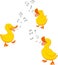 Happy duck singing