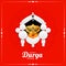 Happy durga pooja indian festival card design background