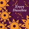 Happy dussehra festival of india, flowers bow arrow decoration, traditional religious ritual