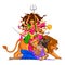 Happy Dussehra with goddess Durga