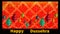 Happy Dussehra Orange Background Beautiful Illustration Image. Shubh Dussehra Photo