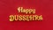 Happy Dussehra text inscription, Vijaya Dashami, Dasara, or Dashain and holiday marking the triumph of Rama, indian festival