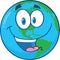 Happy Earth Cartoon Character