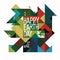 Happy Earth day poster. 22 April. Colorful abstract nature geometric background