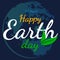 Happy earth day vector flat graphic background