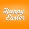 Happy Easter, 3D handwriting type on patern background