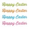 Happy Easter, 3D handwriting type on white background