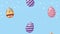 happy easter animation with eggs painted pattern