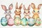 Happy easter Ascension Eggs Church Basket. White Bunny Bunny Easter egg roll. Easter festivity background wallpaper