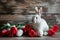 Happy easter batch Eggs Easter egg tradition Basket. White easter azalea Bunny friendhip. Rose Gold background wallpaper